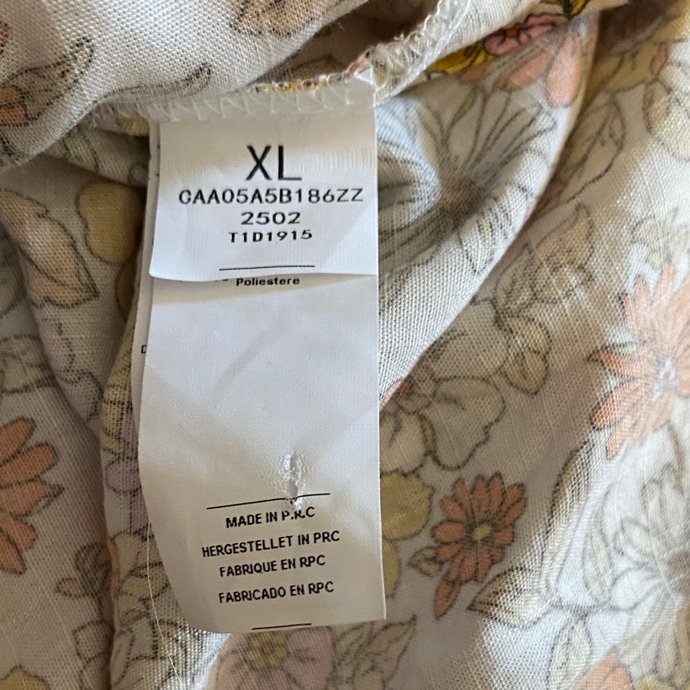 Cupshe Floral Maxi Dress - White and Orange - Picture 6 of 9